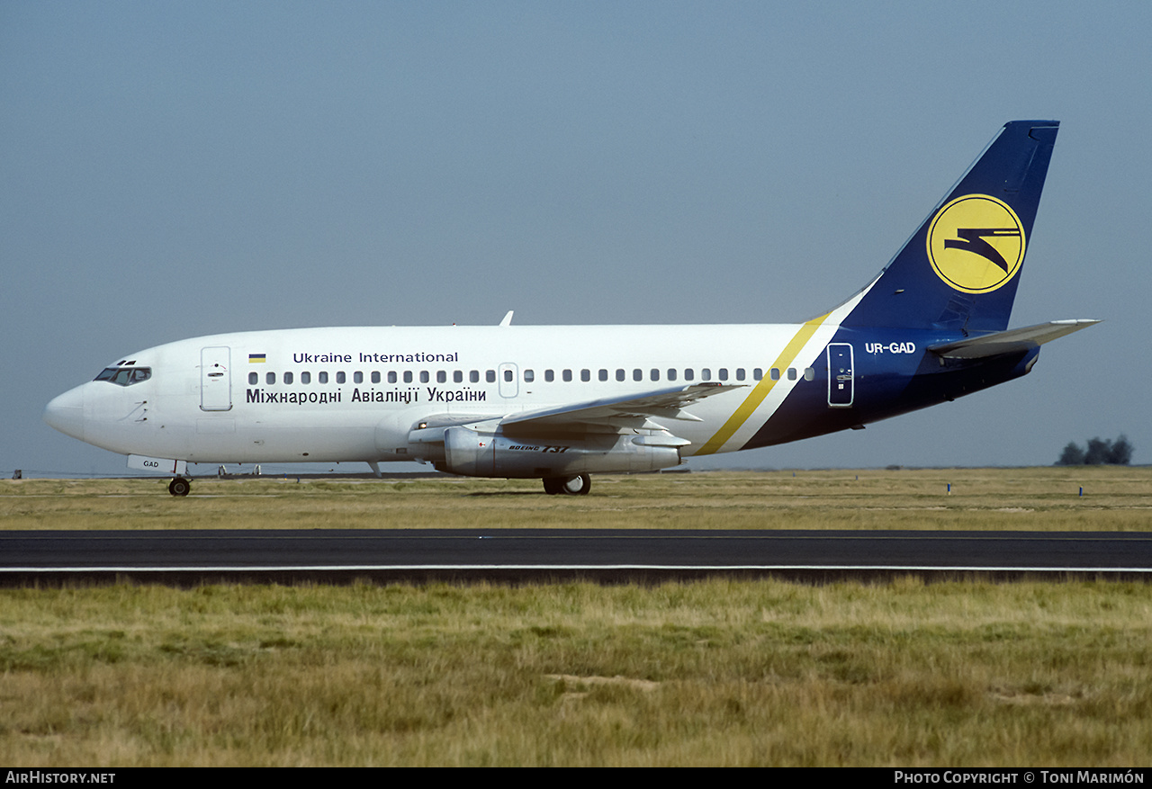 Aircraft Photo of UR-GAD | Boeing 737-2T4/Adv | Ukraine International Airlines | AirHistory.net #98228