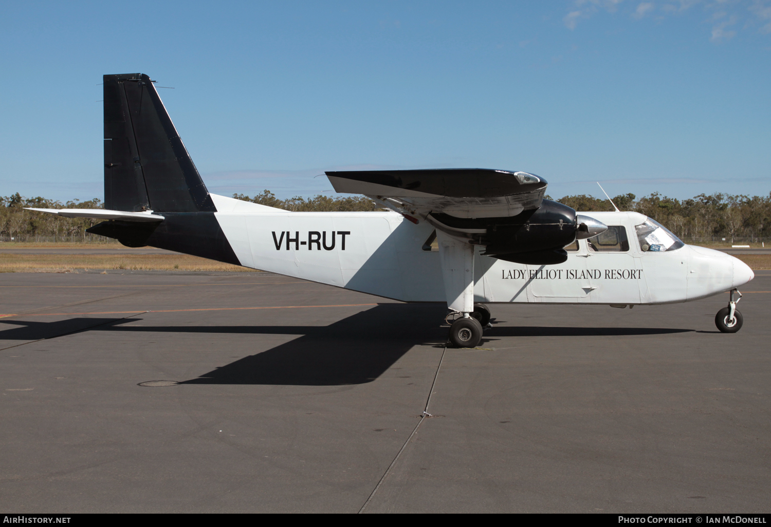 Aircraft Photo of VH-RUT | Britten-Norman BN-2A Islander | Lady Elliot Island Resort | AirHistory.net #98299
