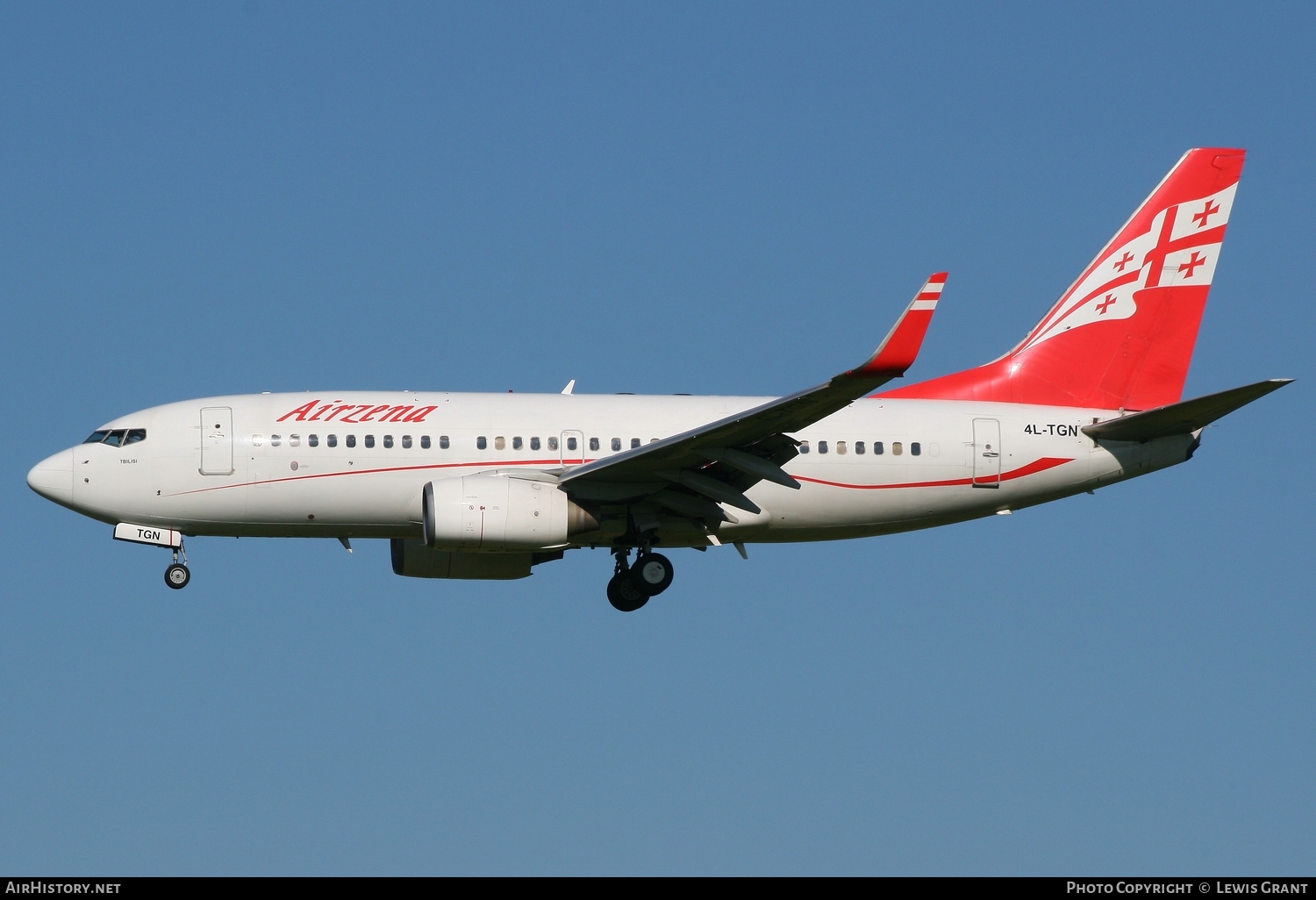 Aircraft Photo of 4L-TGN | Boeing 737-7BK | Airzena - Georgian Airways | AirHistory.net #98325