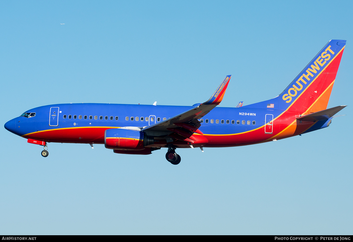 Aircraft Photo of N294WN | Boeing 737-7H4 | Southwest Airlines | AirHistory.net #98566