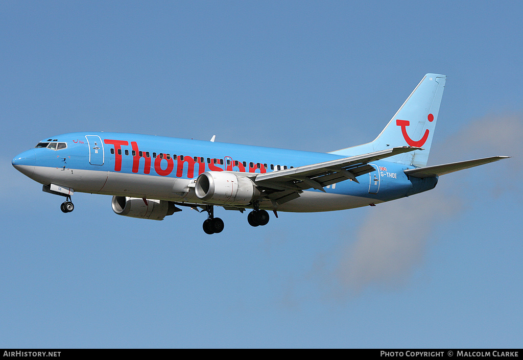 Aircraft Photo of G-THOE | Boeing 737-3Q8 | Thomsonfly | AirHistory.net #98727