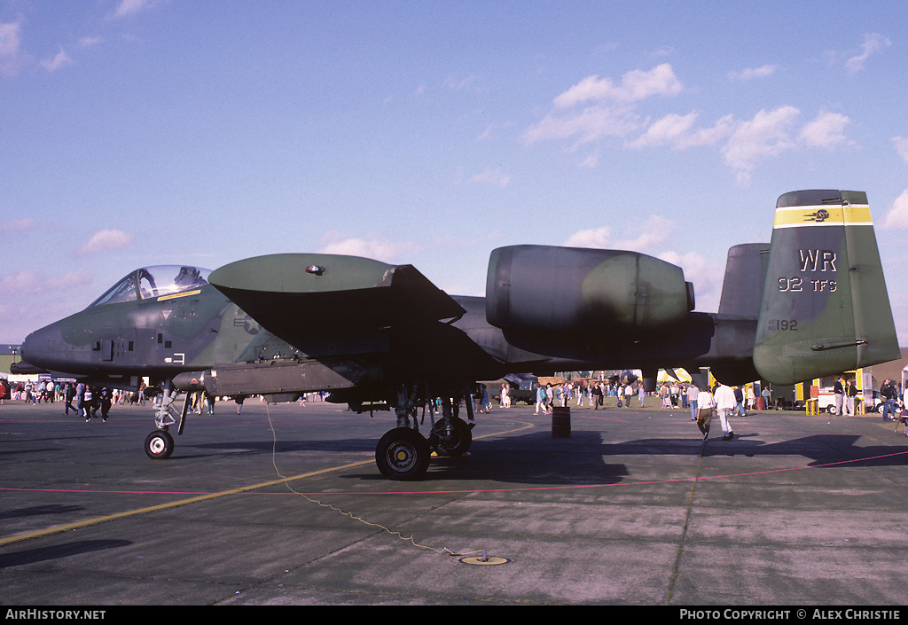 Aircraft Photo of 80-0192 / AF80-192 | Fairchild A-10A Thunderbolt II | USA - Air Force | AirHistory.net #98848