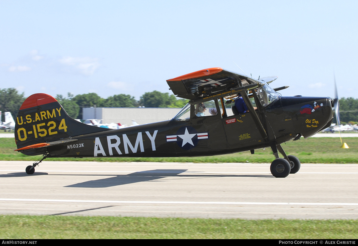 Aircraft Photo of N5022K / 0-1524 | Cessna L-19A/IT Bird Dog | USA - Army | AirHistory.net #98863