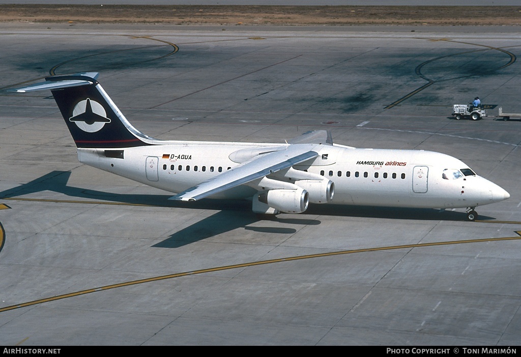 Aircraft Photo of D-AQUA | British Aerospace BAe-146-300 | Hamburg Airlines | AirHistory.net #98892