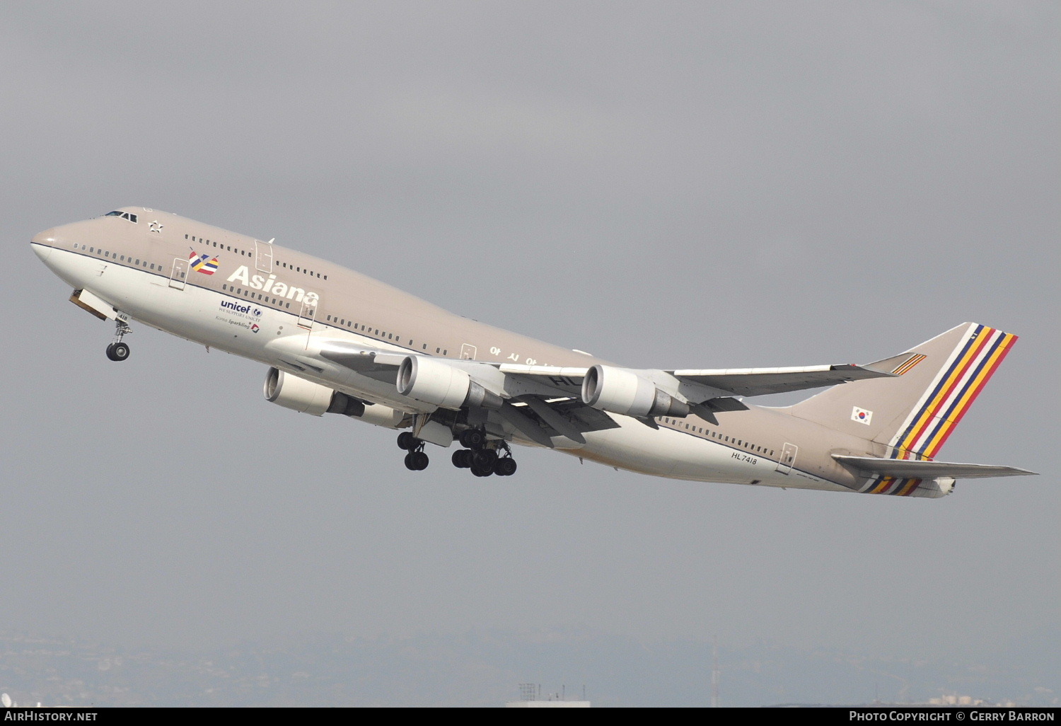 Aircraft Photo of HL7418 | Boeing 747-48E | Asiana Airlines | AirHistory.net #98933