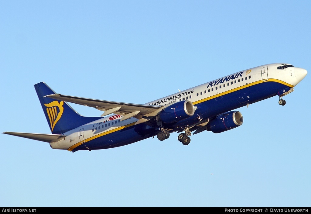 Aircraft Photo of EI-DAD | Boeing 737-8AS | Ryanair | AirHistory.net #98992