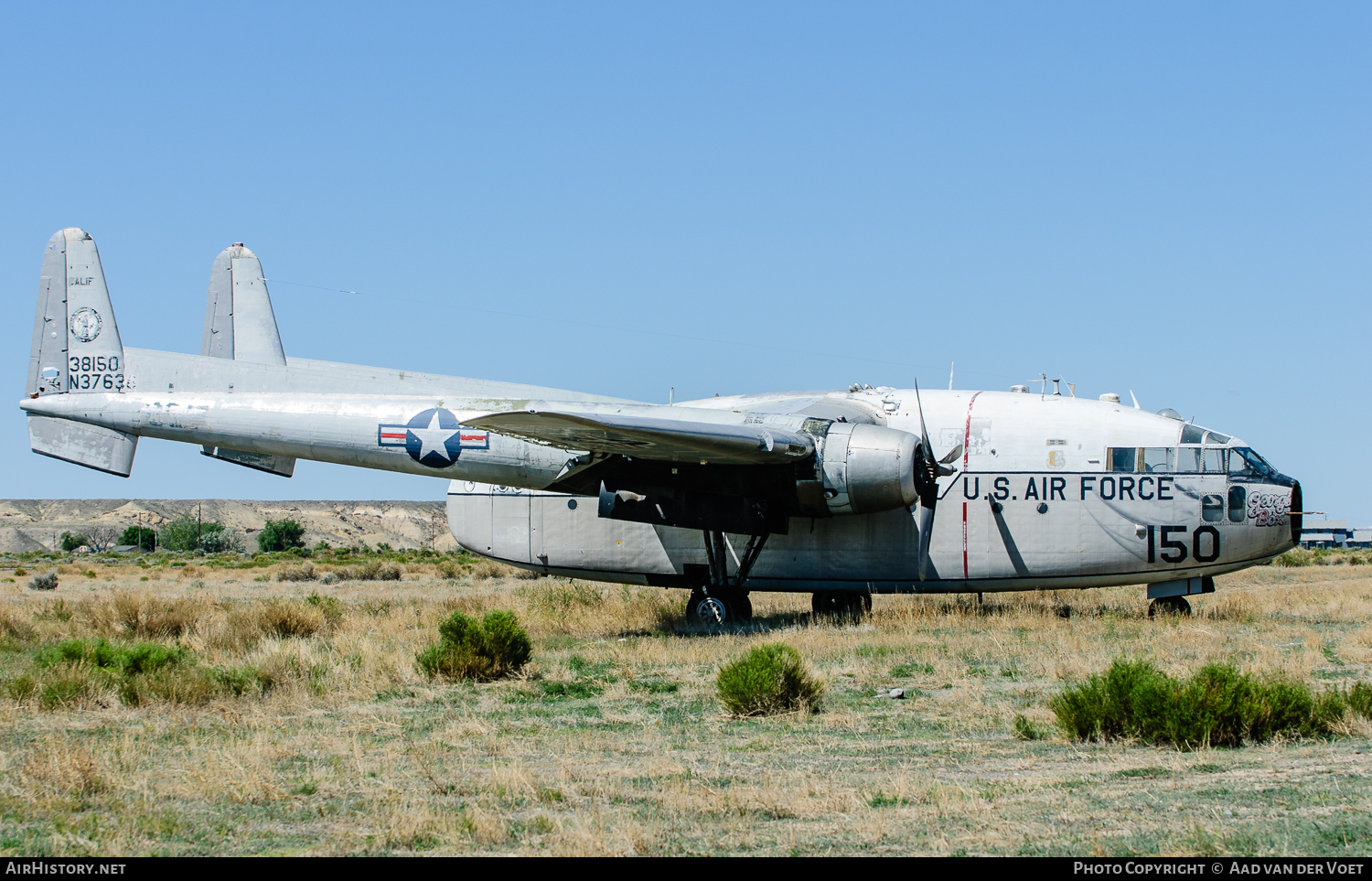Aircraft Photo of N37636 / 38150 | Fairchild C-119L Flying Boxcar | USA - Air Force | AirHistory.net #99002