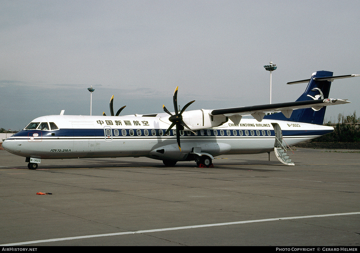 Aircraft Photo of B-3023 | ATR ATR-72-500 (ATR-72-212A) | China Xinjiang Airlines | AirHistory.net #99030