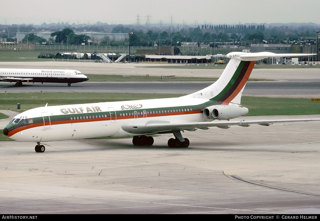 Aircraft Photo of G-ARVJ | Vickers VC10 Srs1101 | Gulf Air | AirHistory.net #99047