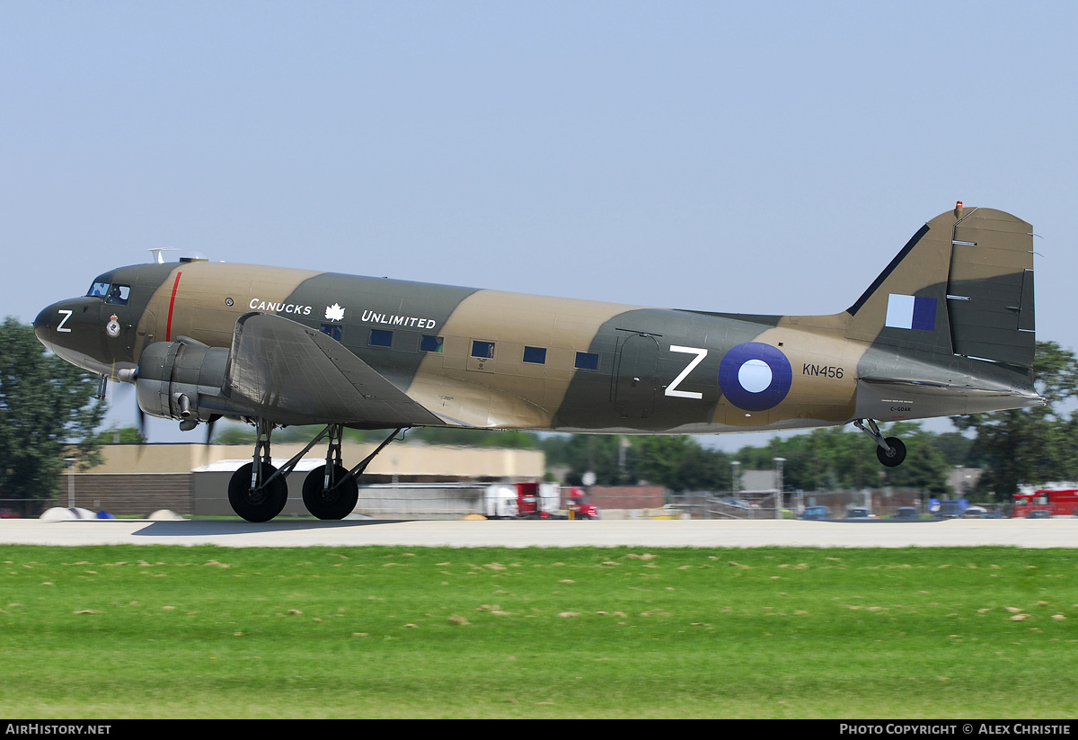 Aircraft Photo of C-GDAK / KN456 | Douglas DC-3-201B | Canadian Warplane Heritage | UK - Air Force | AirHistory.net #99075
