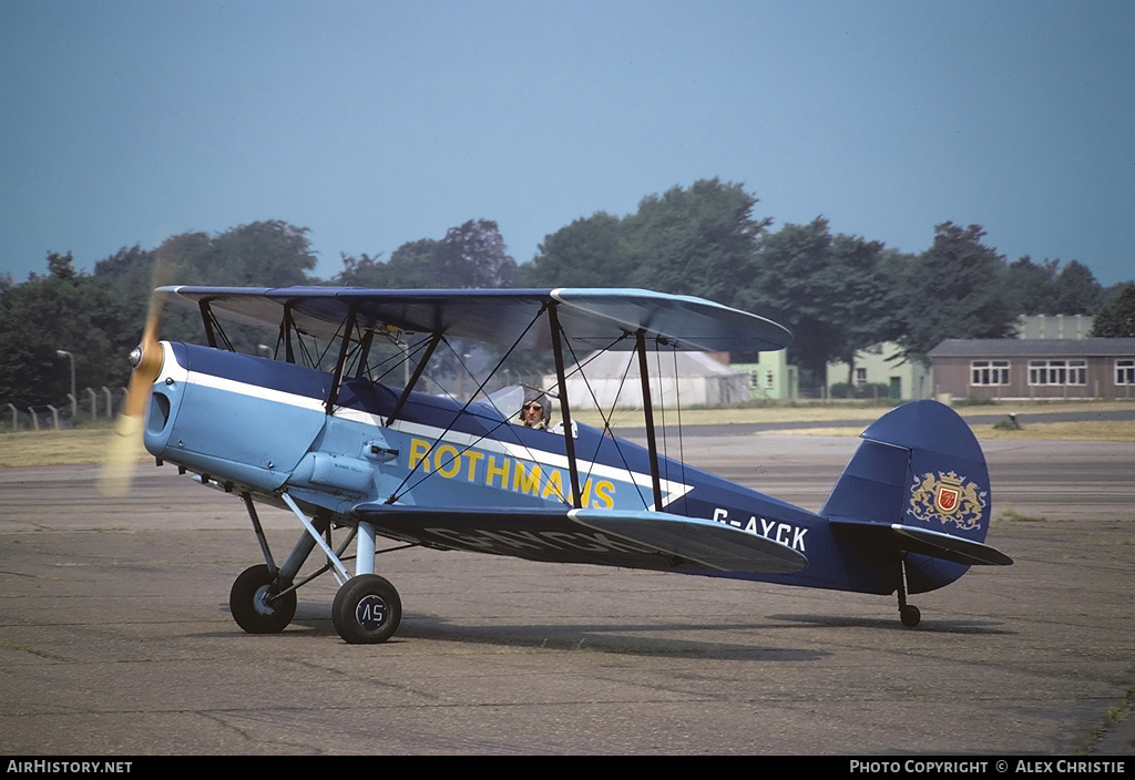 Aircraft Photo of G-AYCK | Stampe-Vertongen SV-4C | Rothmans International | AirHistory.net #99101