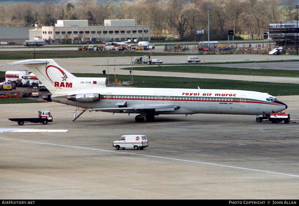 Aircraft Photo of CN-CCW | Boeing 727-2B6 | Royal Air Maroc - RAM | AirHistory.net #99120