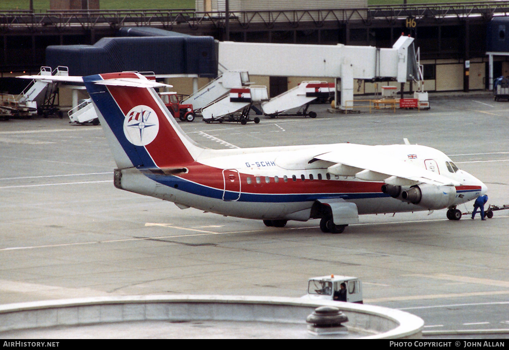 Aircraft Photo of G-SCHH | British Aerospace BAe-146-100 | Dan-Air London | AirHistory.net #99129