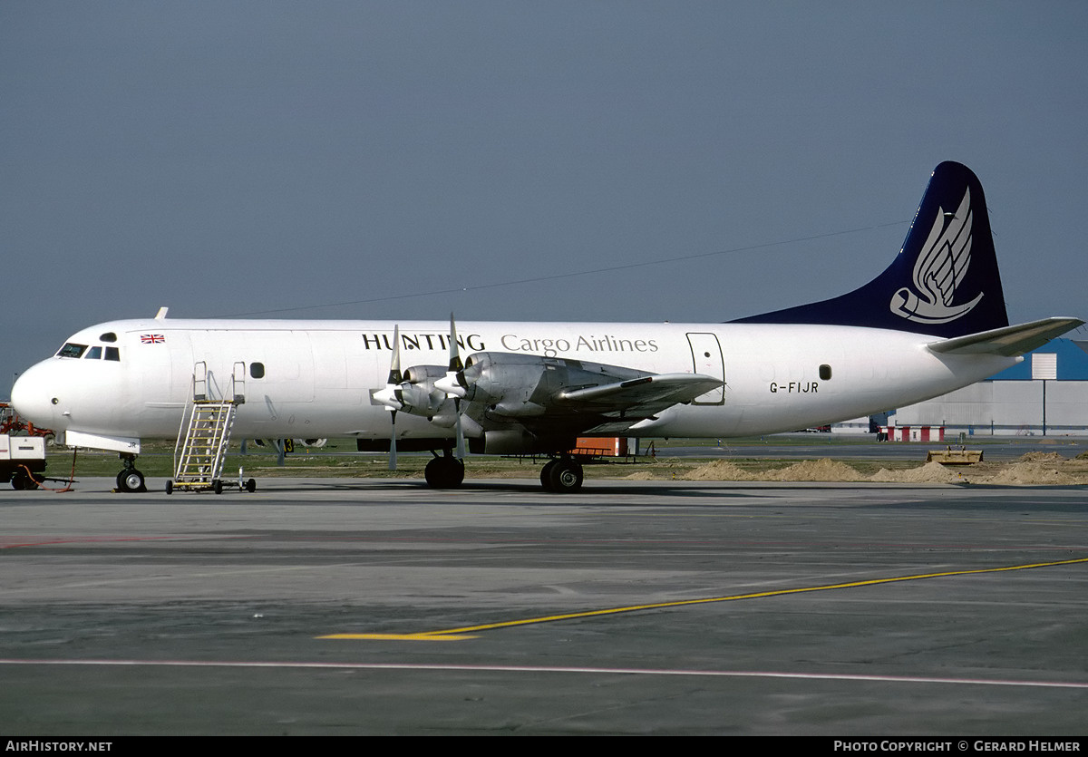 Aircraft Photo of G-FIJR | Lockheed L-188C(PF) Electra | Hunting Cargo Airlines | AirHistory.net #99228