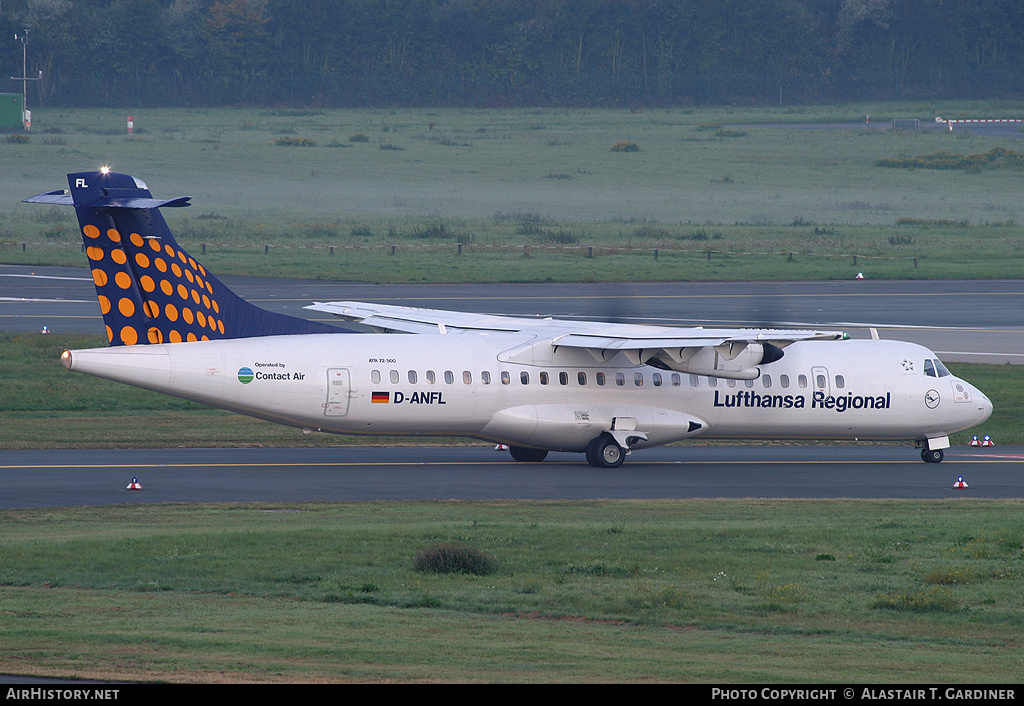 Aircraft Photo of D-ANFL | ATR ATR-72-500 (ATR-72-212A) | Lufthansa Regional | AirHistory.net #99254