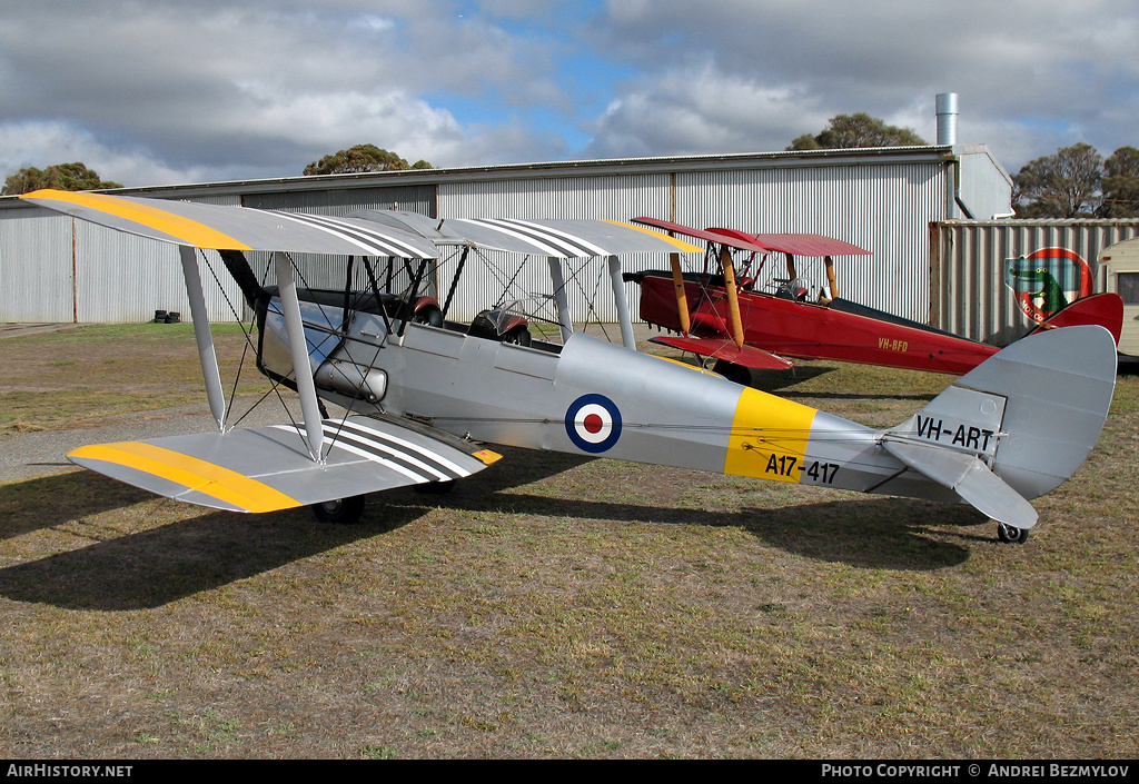 Aircraft Photo of VH-ART / A17-417 | De Havilland D.H. 82A Tiger Moth | Australia - Air Force | AirHistory.net #99287
