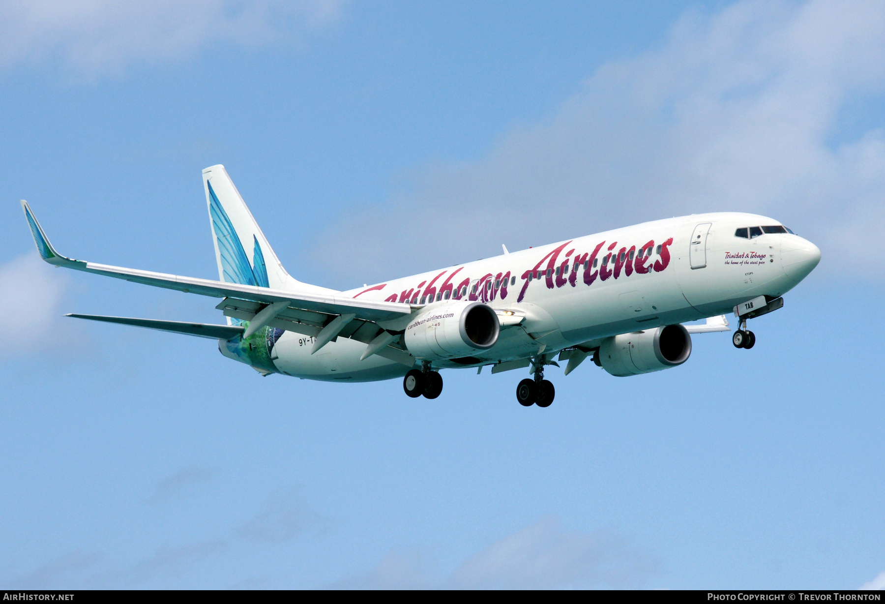 Aircraft Photo of 9Y-TAB | Boeing 737-8Q8 | Caribbean Airlines | AirHistory.net #99499