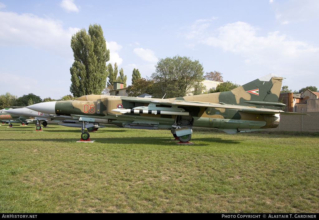 Aircraft Photo of 06 | Mikoyan-Gurevich MiG-23MF | Hungary - Air Force | AirHistory.net #99542