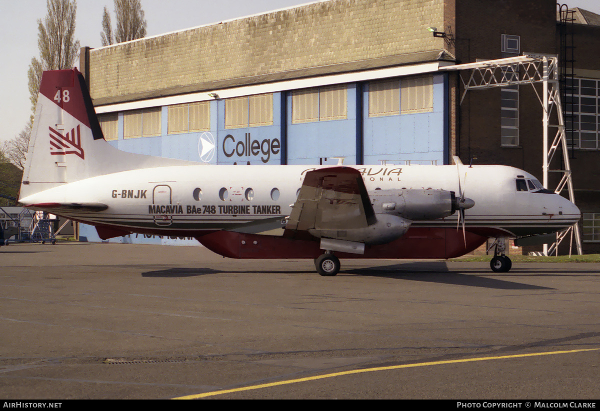 Aircraft Photo of G-BNJK | Macavia BAe 748 Turbine Tanker | Macavia International | AirHistory.net #99669