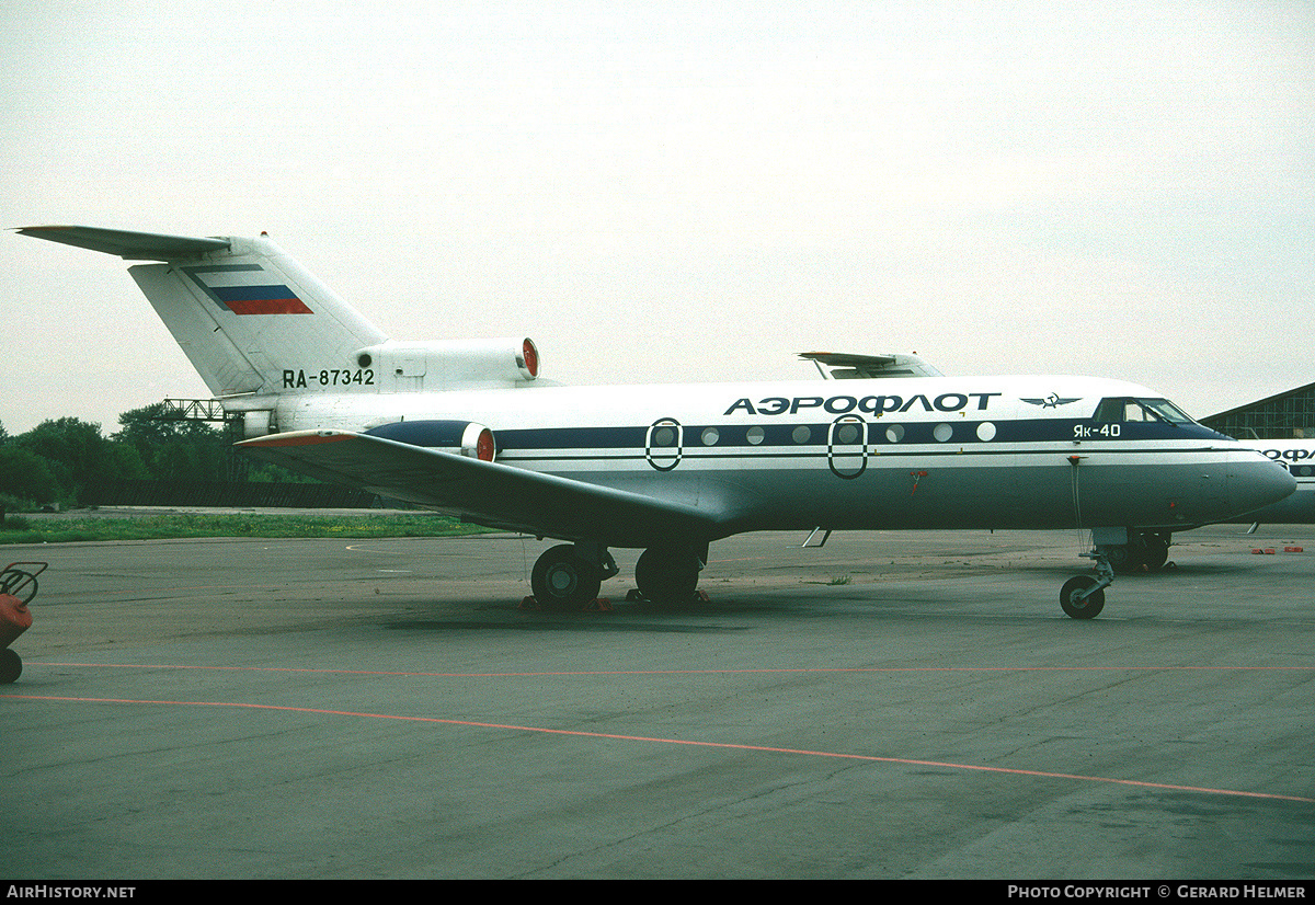 Aircraft Photo of RA-87342 | Yakovlev Yak-40 | Aeroflot | AirHistory.net #99712