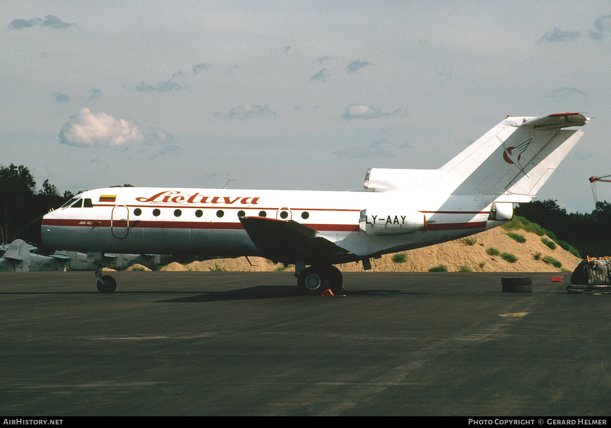 Aircraft Photo of LY-AAY | Yakovlev Yak-40 | Aviakompanija Lietuva | AirHistory.net #99713