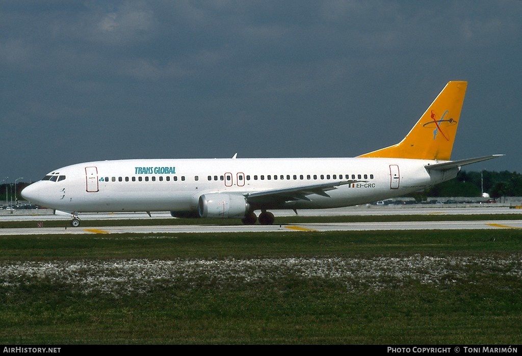 Aircraft Photo of EI-CRC | Boeing 737-46B | Trans Global Vacations | AirHistory.net #99857