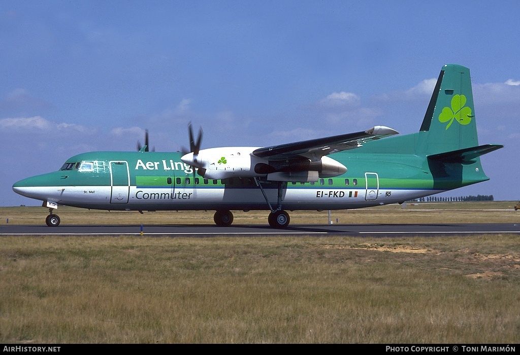 Aircraft Photo of EI-FKD | Fokker 50 | Aer Lingus Commuter | AirHistory.net #99877