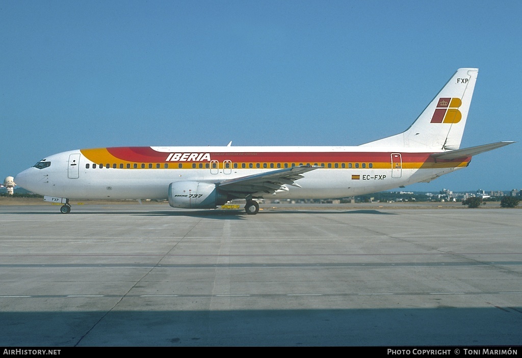 Aircraft Photo of EC-FXP | Boeing 737-4Q8 | Iberia | AirHistory.net #99885