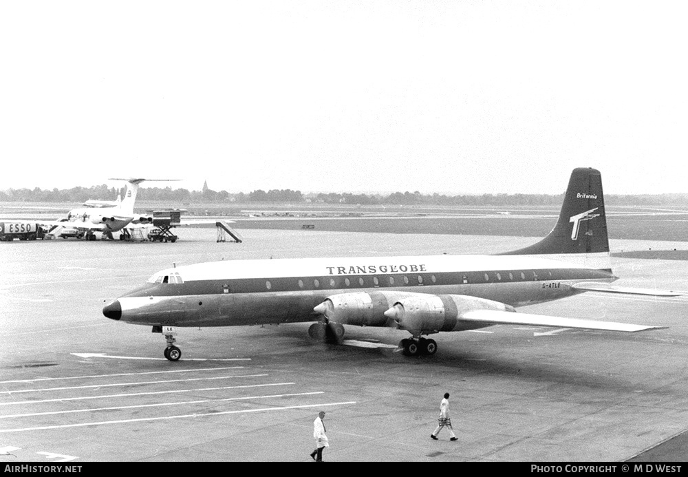 Aircraft Photo of G-ATLE | Bristol 175 Britannia 314 | Transglobe Airways | AirHistory.net #100095