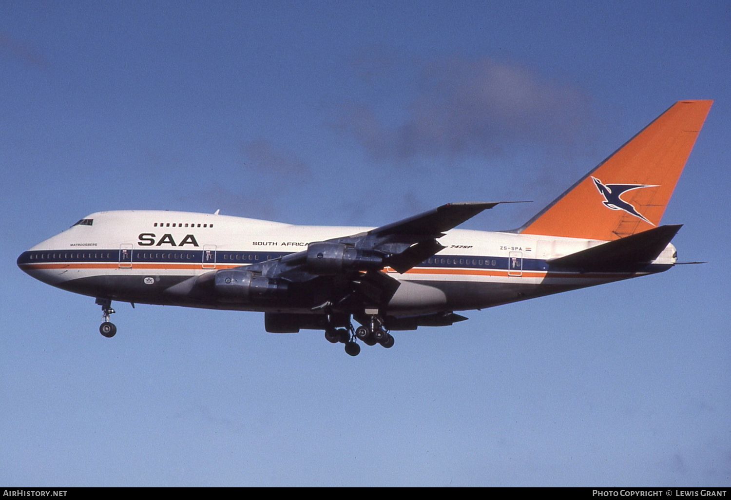 Aircraft Photo of ZS-SPA | Boeing 747SP-44 | South African Airways - Suid-Afrikaanse Lugdiens | AirHistory.net #100108