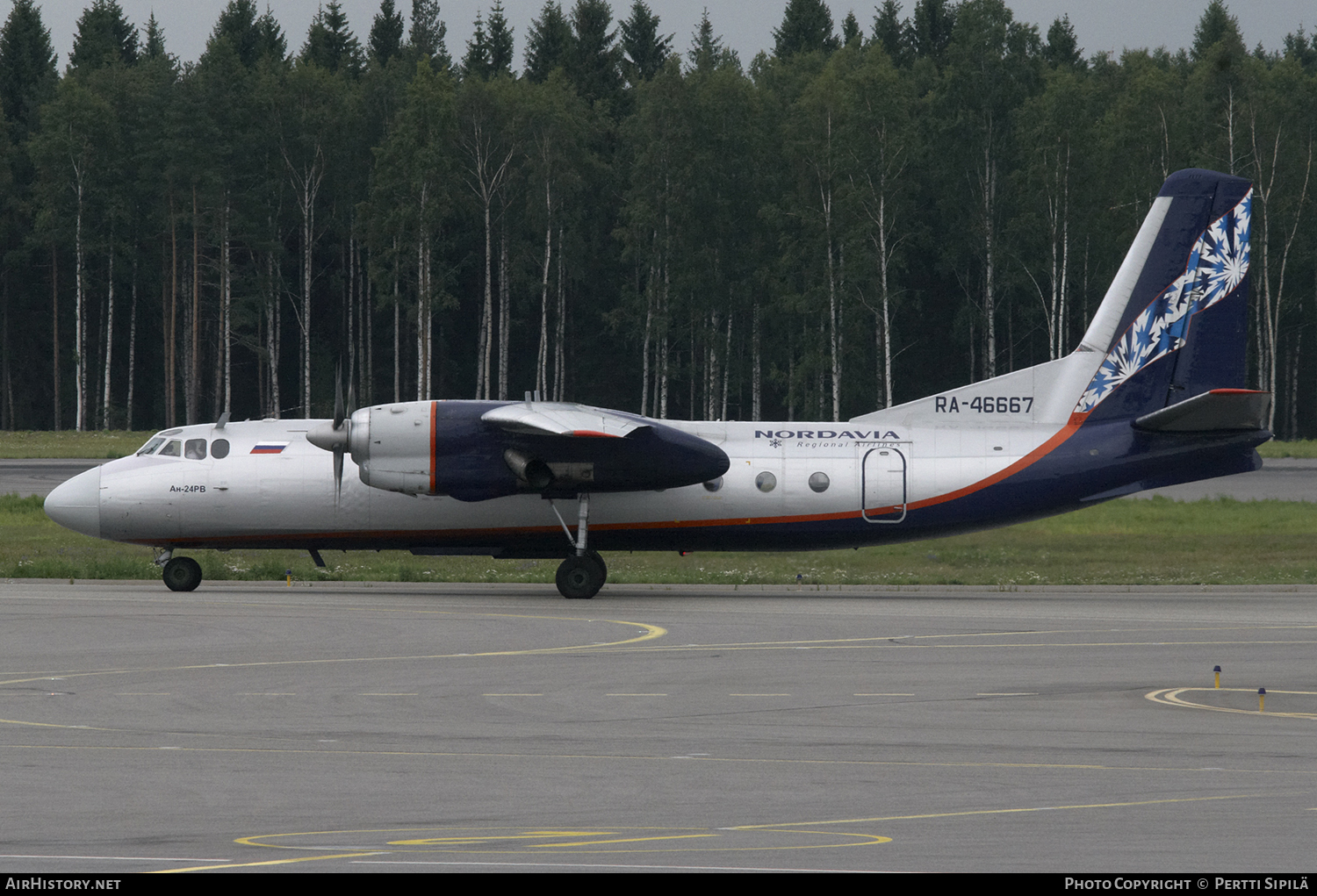 Aircraft Photo of RA-46667 | Antonov An-24RV | Nordavia - Regional Airlines | AirHistory.net #100259