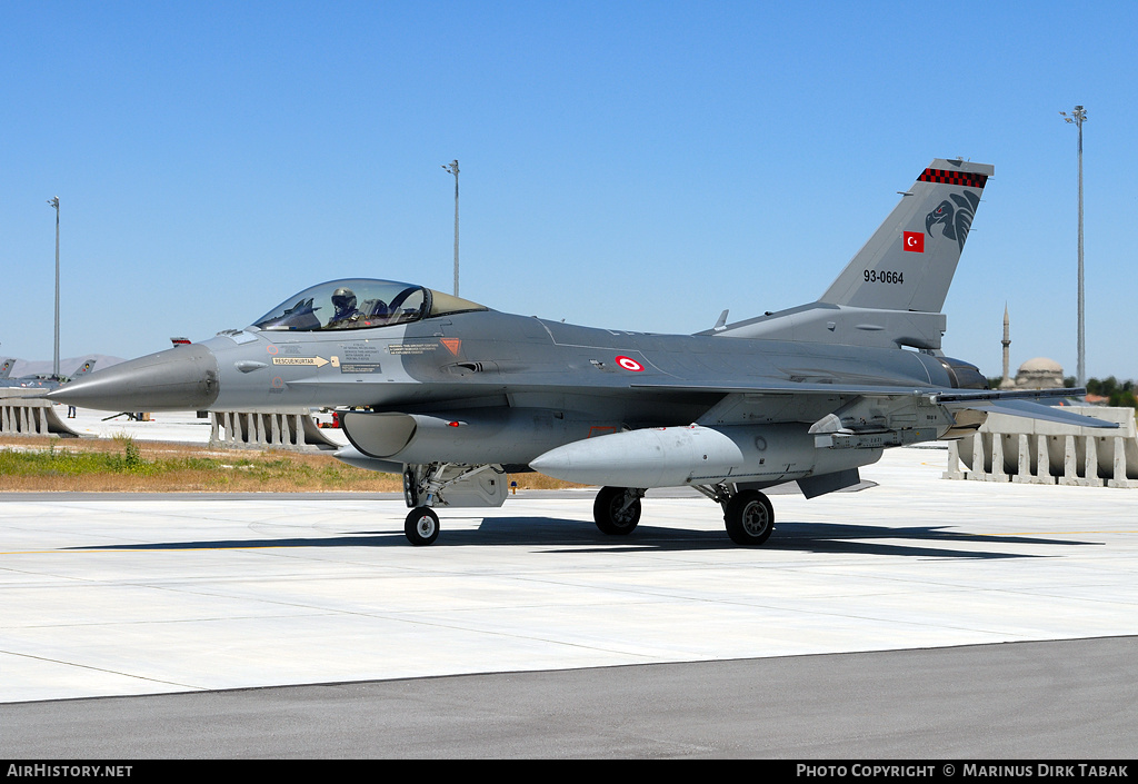 Aircraft Photo of 93-0664 | Lockheed Martin F-16CJ Fighting Falcon | Turkey - Air Force | AirHistory.net #100380