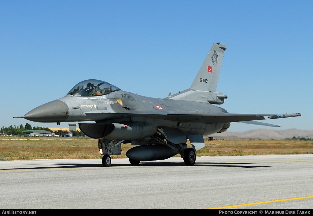 Aircraft Photo of 89-0031 | General Dynamics F-16CG Night Falcon | Turkey - Air Force | AirHistory.net #100381
