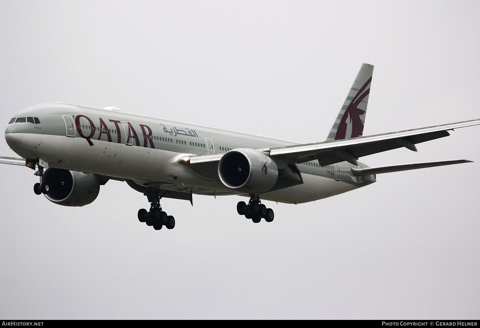 Aircraft Photo of A7-BAI | Boeing 777-3DZ/ER | Qatar Airways | AirHistory.net #100711
