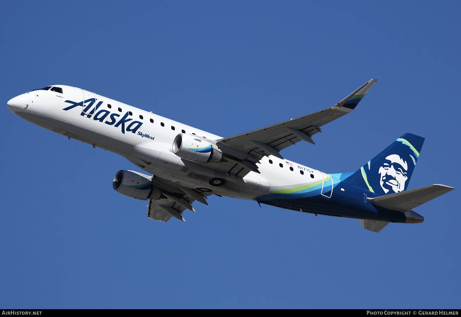 Aircraft Photo of N171SY | Embraer 175LR (ERJ-170-200LR) | Alaska Airlines | AirHistory.net #100763