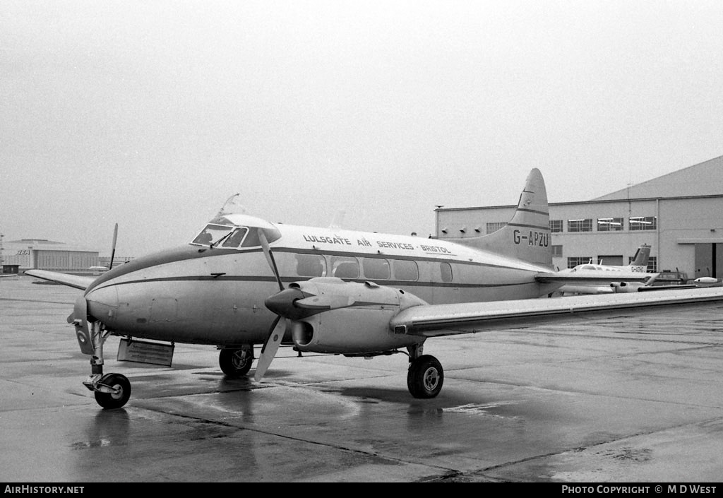 Aircraft Photo of G-APZU | De Havilland D.H. 104 Dove 5 | Lulsgate Air Services-Bristol | AirHistory.net #100804