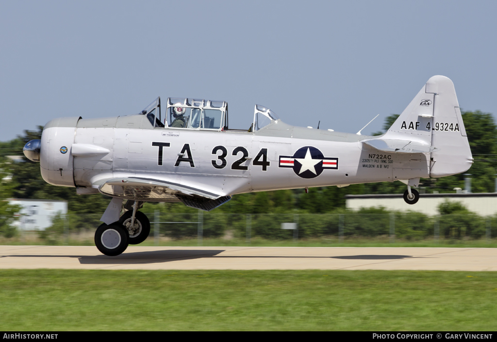 Aircraft Photo of N722AC / 49324A | North American T-6G Texan | USA - Air Force | AirHistory.net #100868