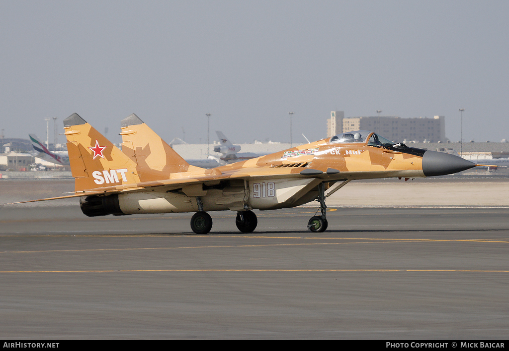 Aircraft Photo of 918 white | Mikoyan-Gurevich MiG-29SMT (9-12) | Russia - Air Force | AirHistory.net #100993