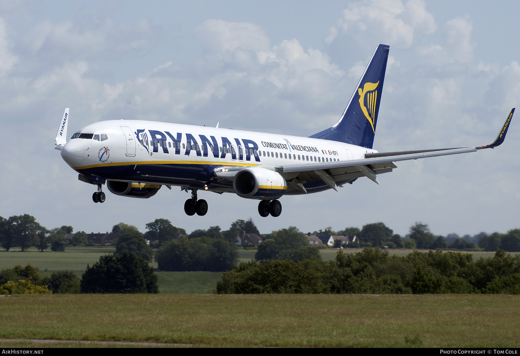 Aircraft Photo of EI-EFI | Boeing 737-8AS | Ryanair | AirHistory.net #101248