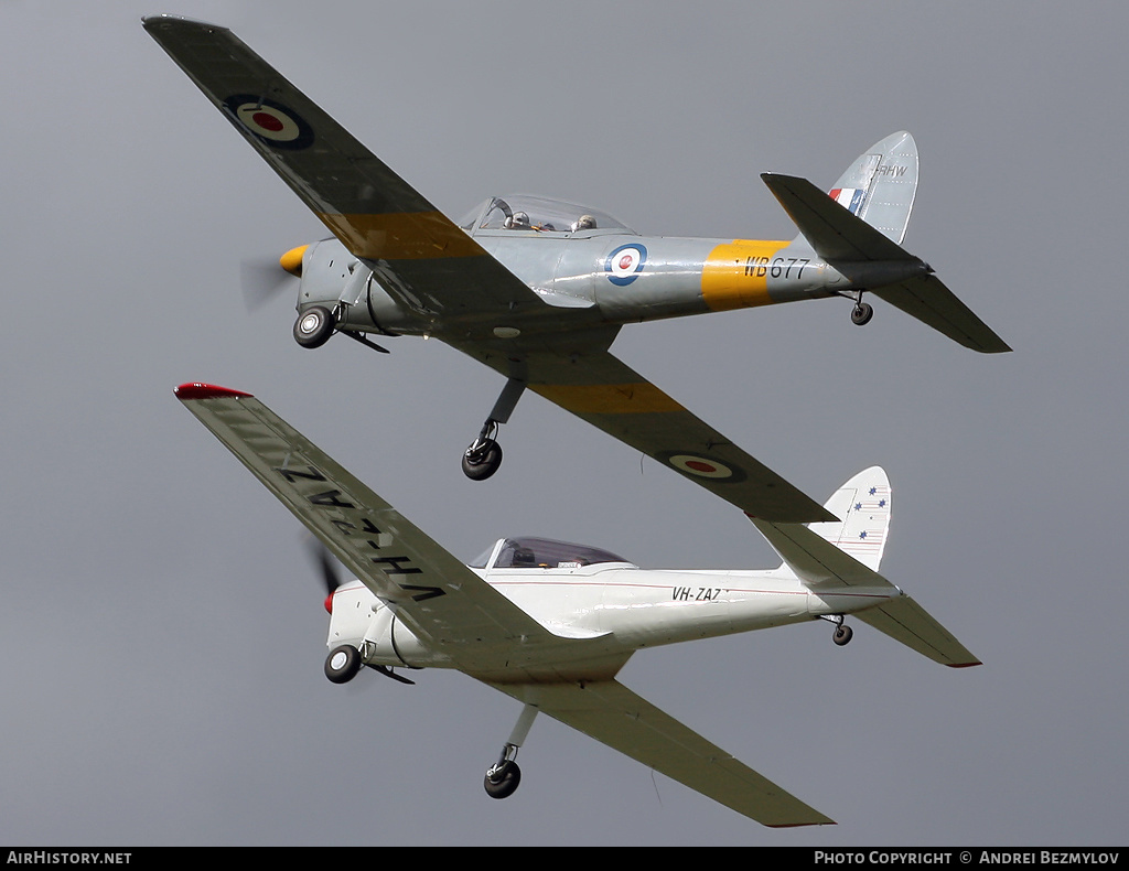 Aircraft Photo of VH-RHW / WB677 | De Havilland DHC-1 Chipmunk T10 | UK - Air Force | AirHistory.net #101285