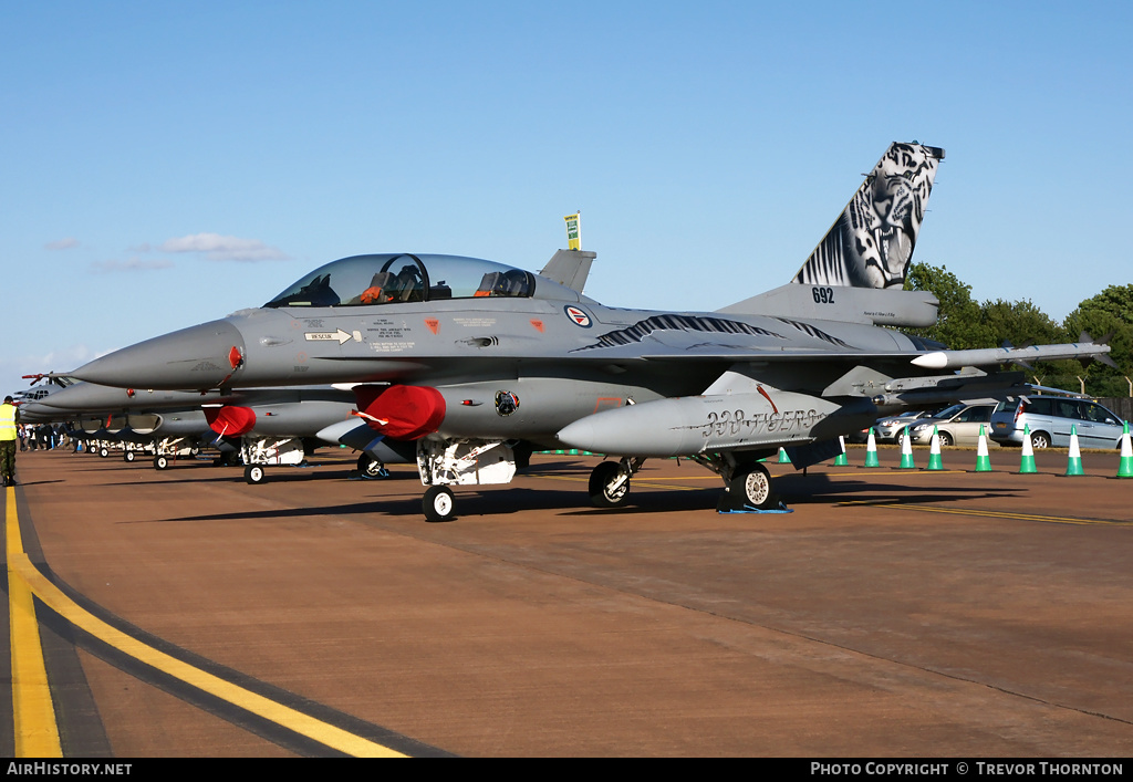 Aircraft Photo of 692 | General Dynamics F-16BM Fighting Falcon | Norway - Air Force | AirHistory.net #101311