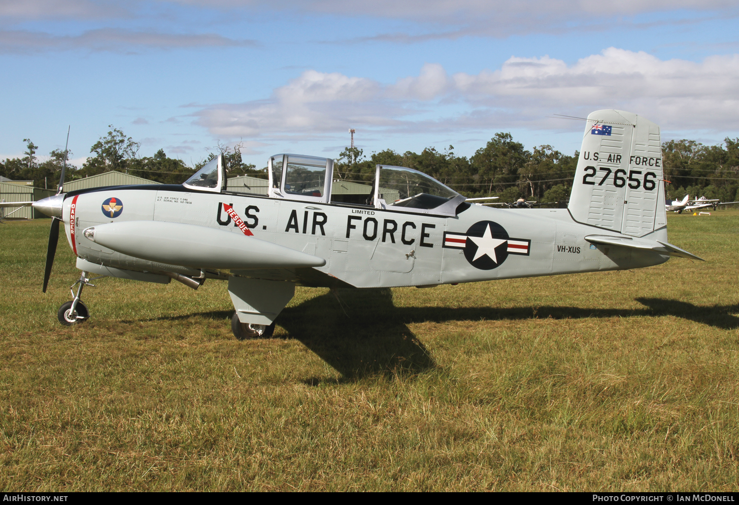 Aircraft Photo of VH-XUS / 27656 | Beech T-34A Mentor | USA - Air Force | AirHistory.net #101417