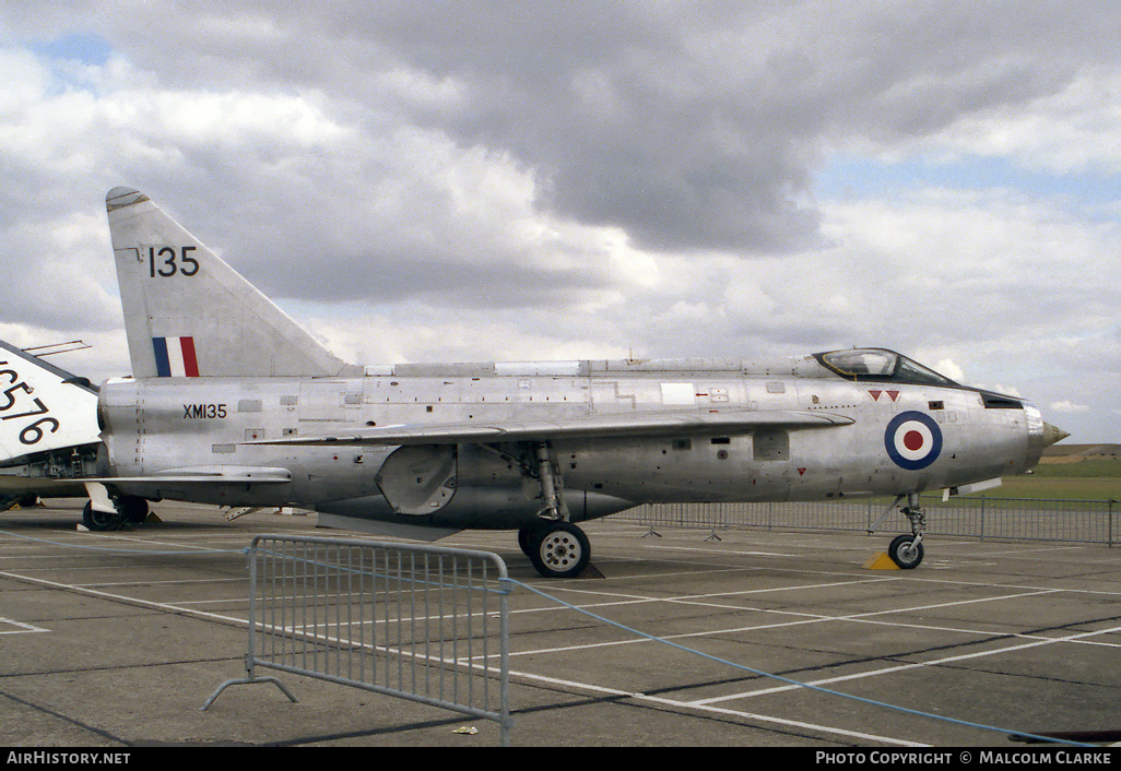 Aircraft Photo of XM135 | English Electric Lightning F1A | UK - Air Force | AirHistory.net #101469