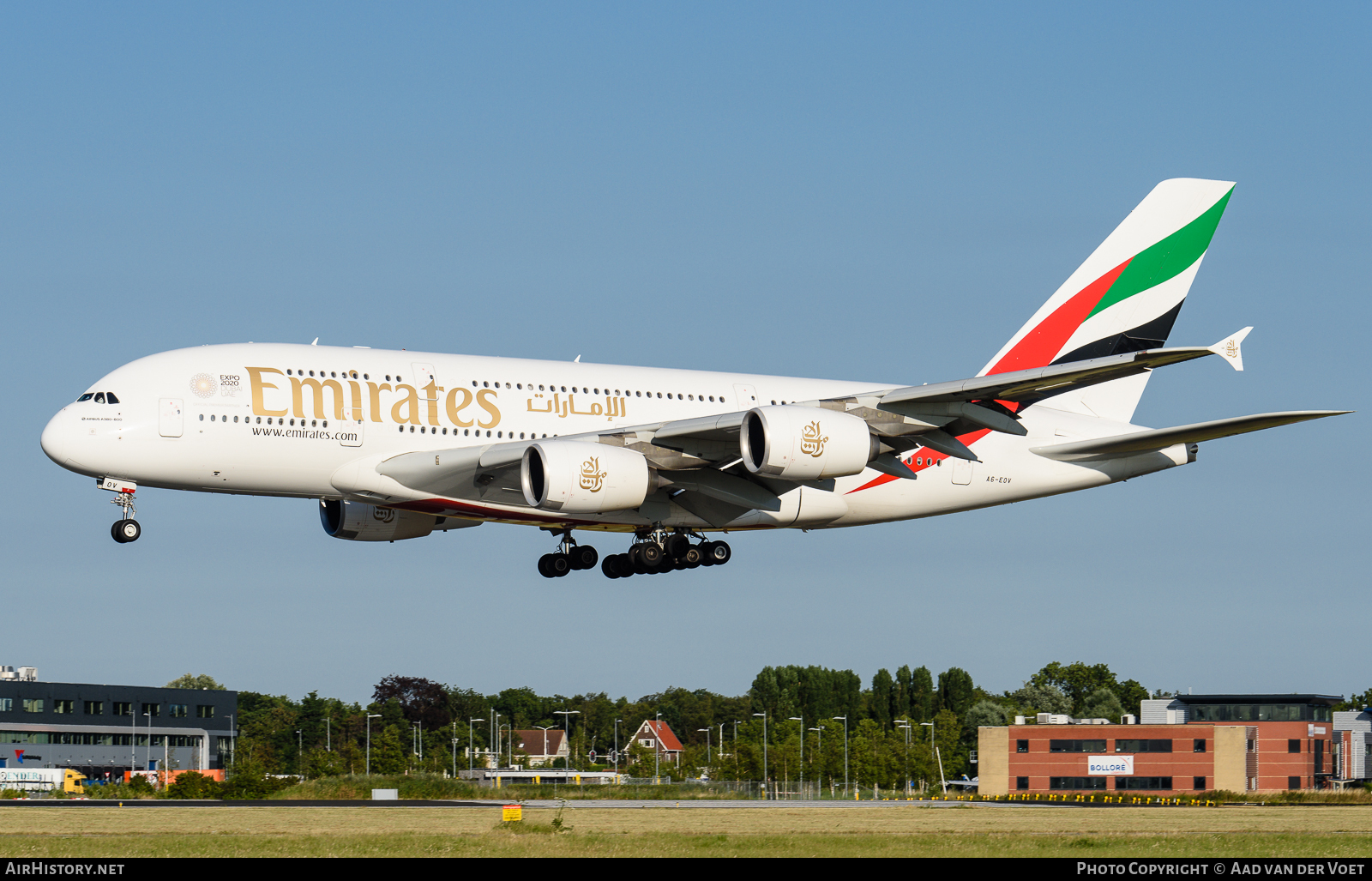 Aircraft Photo of A6-EOV | Airbus A380-861 | Emirates | AirHistory.net #101488