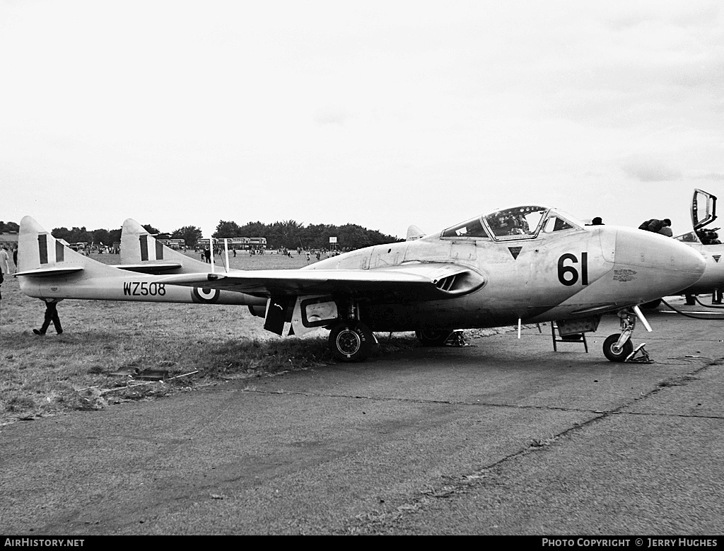 Aircraft Photo of WZ508 | De Havilland D.H. 115 Vampire T11 | UK - Air Force | AirHistory.net #101490