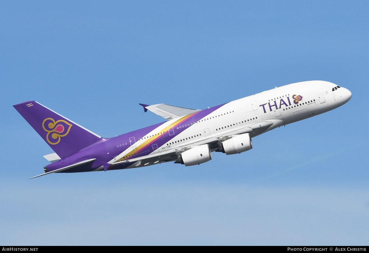 Aircraft Photo of HS-TUE | Airbus A380-841 | Thai Airways International | AirHistory.net #101557