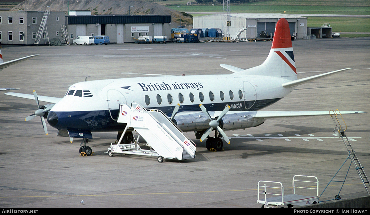 Aircraft Photo of G-AMON | Vickers 701 Viscount | British Airways | AirHistory.net #101670