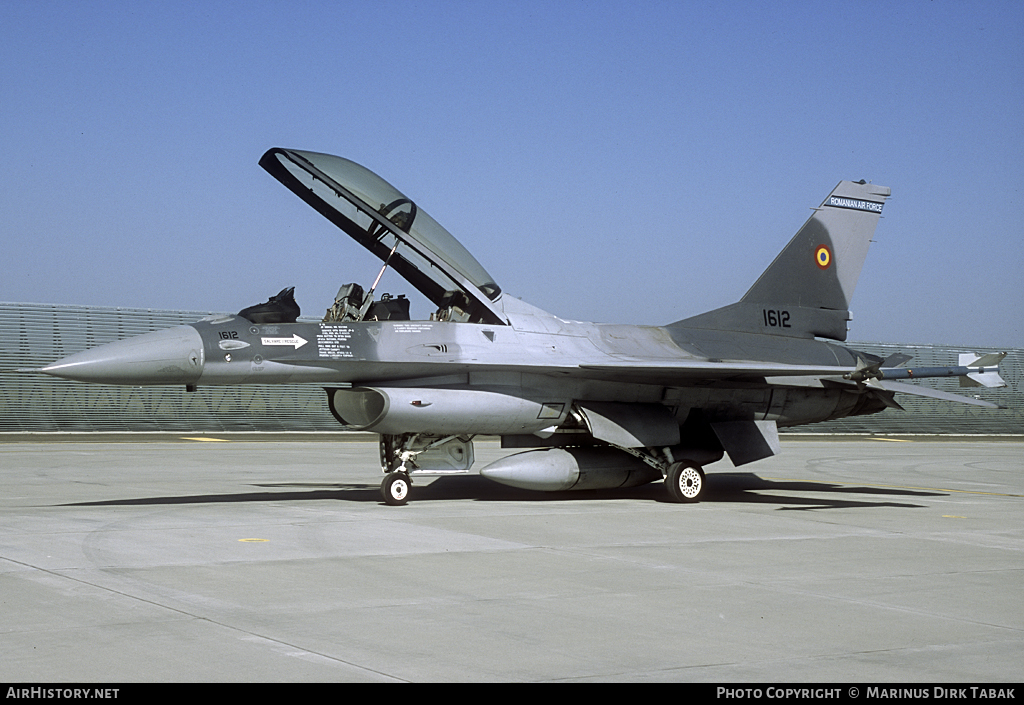 Aircraft Photo of 1612 | General Dynamics F-16BM Fighting Falcon | Romania - Air Force | AirHistory.net #101706