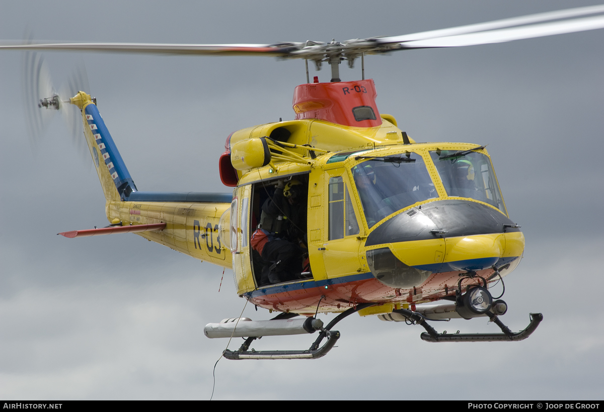 Aircraft Photo of R-03 | Agusta AB-412SP Grifone | Netherlands - Air Force | AirHistory.net #101707