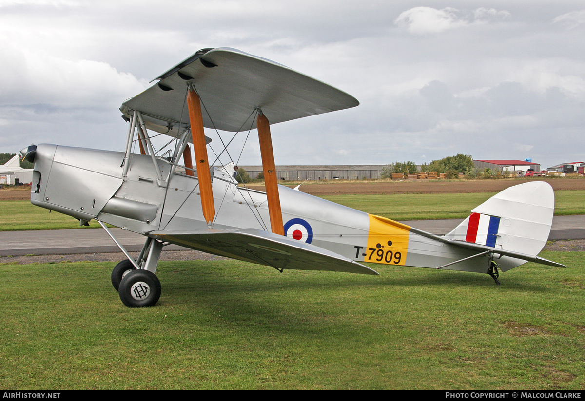 Aircraft Photo of G-ANON / T-7909 | De Havilland D.H. 82A Tiger Moth II | UK - Air Force | AirHistory.net #101853